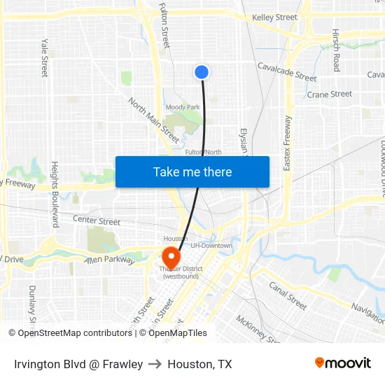 Irvington Blvd @ Frawley to Houston, TX map