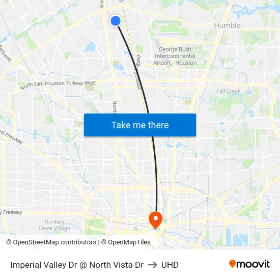 Imperial Valley Dr @ North Vista Dr to UHD map