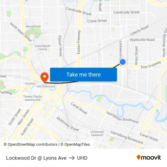 Lockwood Dr @ Lyons Ave to UHD map