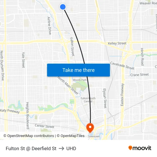Fulton St @ Deerfield St to UHD map