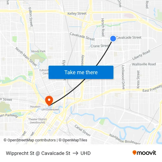 Wipprecht St @ Cavalcade St to UHD map