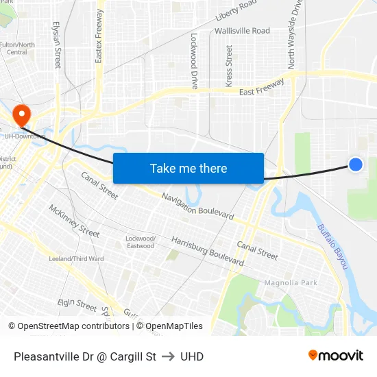 Pleasantville Dr @ Cargill St to UHD map