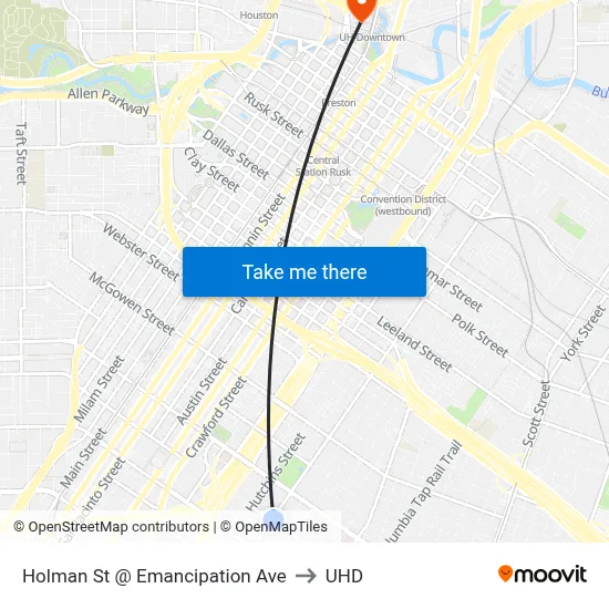 Holman St @ Emancipation Ave to UHD map