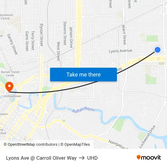 Lyons Ave @ Carroll Oliver Way to UHD map