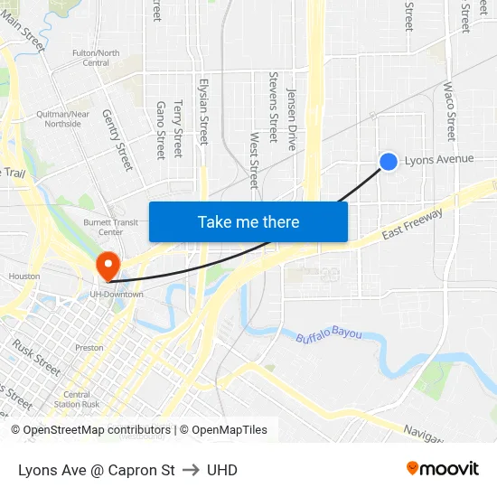 Lyons Ave @ Capron St to UHD map