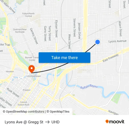 Lyons Ave @ Gregg St to UHD map