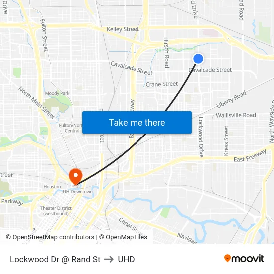 Lockwood Dr @ Rand St to UHD map