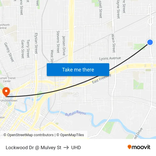 Lockwood Dr @ Mulvey St to UHD map