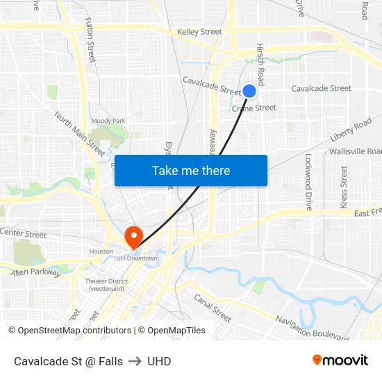 Cavalcade St @ Falls to UHD map
