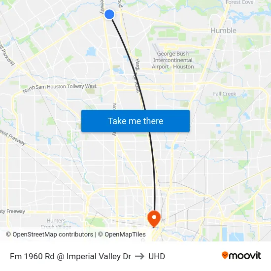 Fm 1960 Rd @ Imperial Valley Dr to UHD map