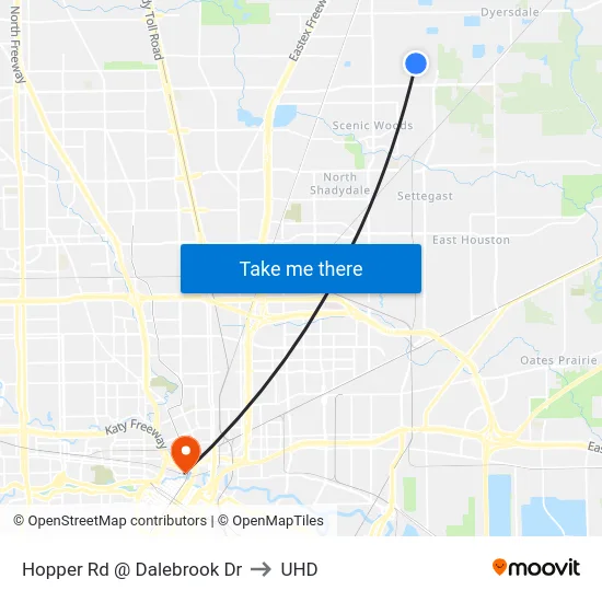Hopper Rd @ Dalebrook Dr to UHD map