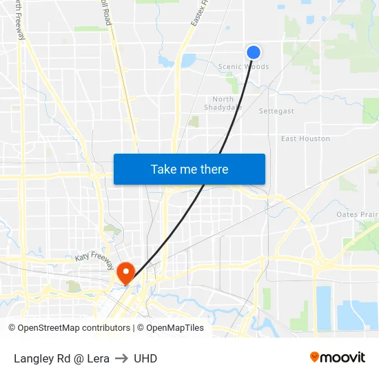 Langley Rd @ Lera to UHD map