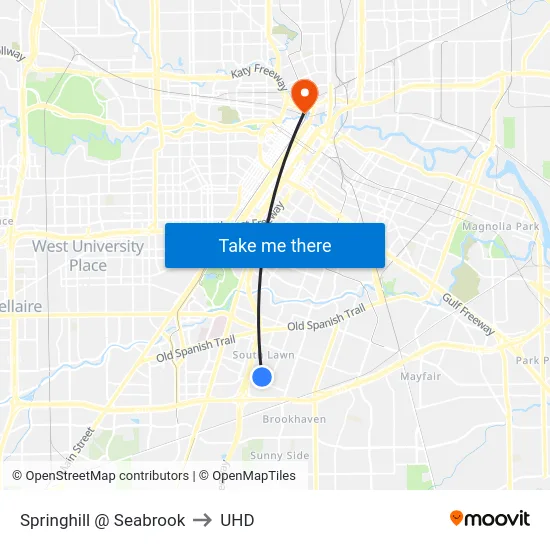Springhill   @ Seabrook to UHD map