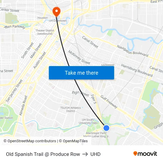 Old Spanish Trail @ Produce Row to UHD map