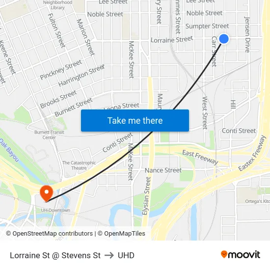 Lorraine St @ Stevens St to UHD map