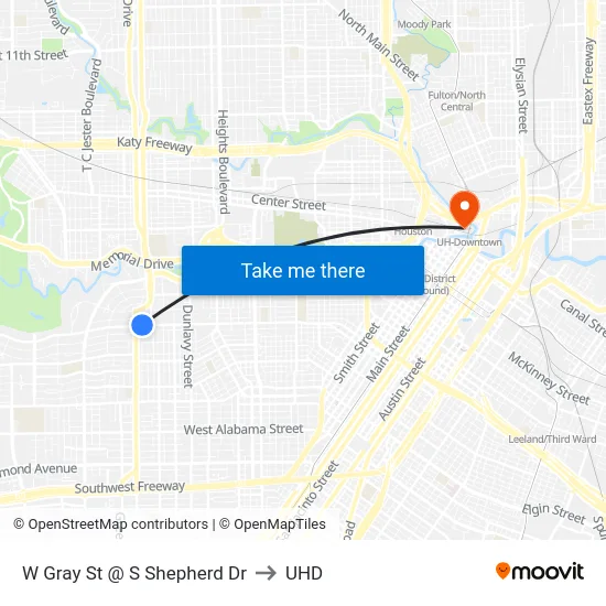 W Gray St @ S Shepherd Dr to UHD map