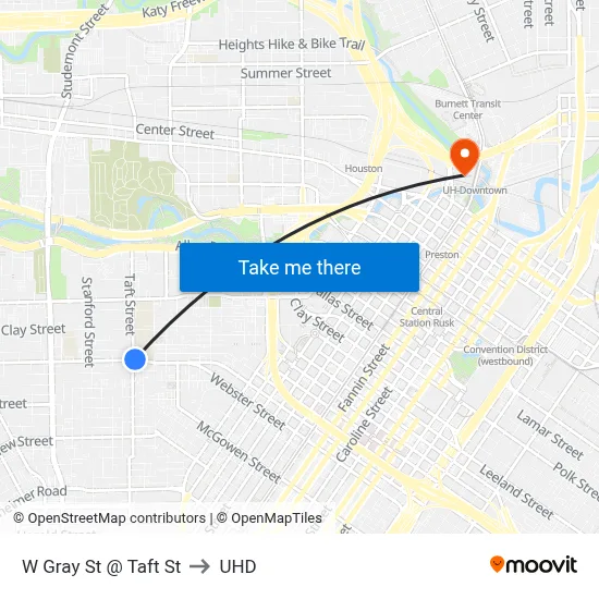 W Gray St @ Taft St to UHD map