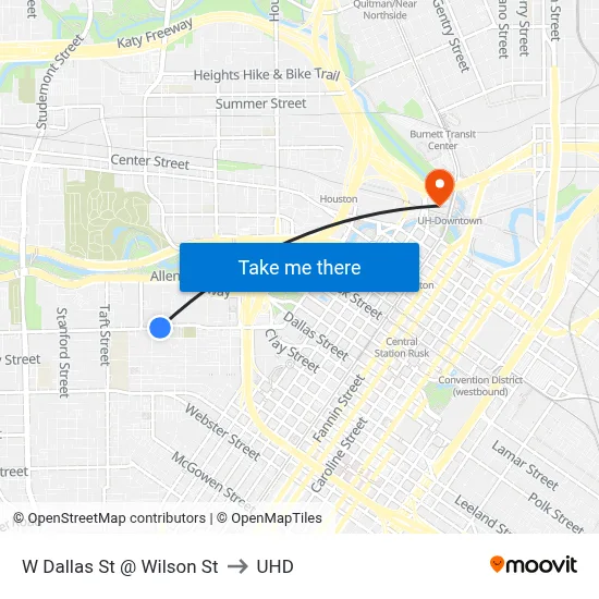 W Dallas St @ Wilson St to UHD map