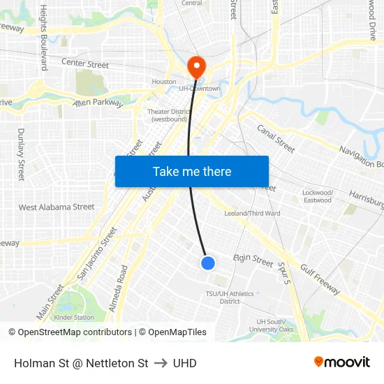 Holman St @ Nettleton St to UHD map