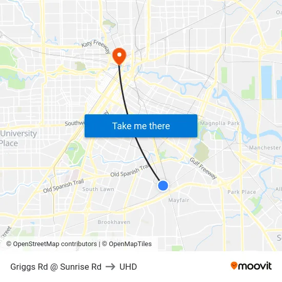 Griggs Rd @ Sunrise Rd to UHD map