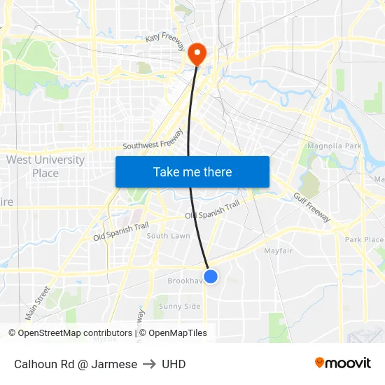 Calhoun Rd @ Jarmese to UHD map