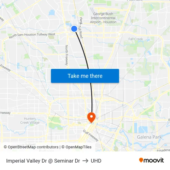Imperial Valley Dr @ Seminar Dr to UHD map