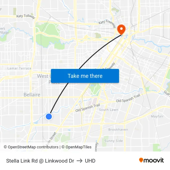 Stella Link Rd @ Linkwood Dr to UHD map