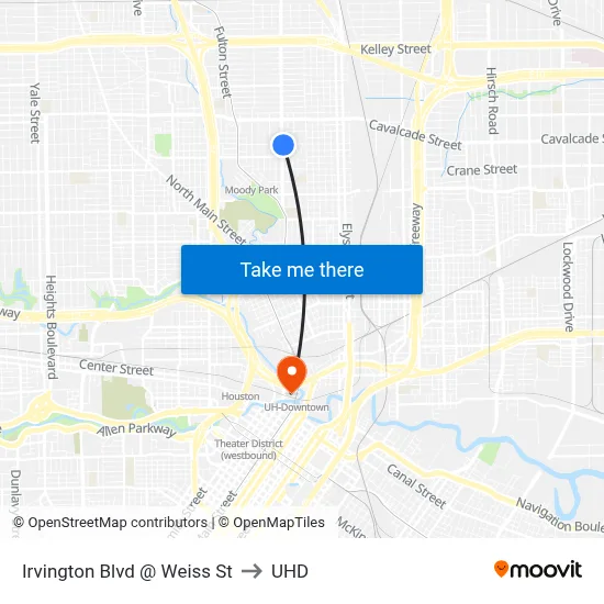 Irvington Blvd @ Weiss St to UHD map