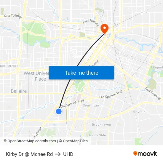 Kirby Dr @ Mcnee Rd to UHD map