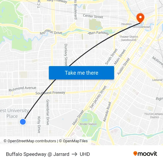 Buffalo Speedway   @ Jarrard to UHD map