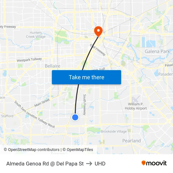 Almeda Genoa Rd @ Del Papa St to UHD map