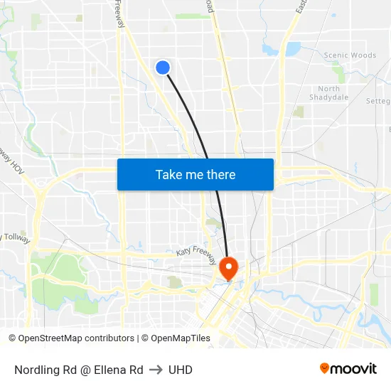 Nordling Rd @ Ellena Rd to UHD map