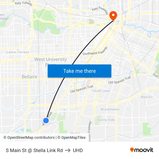 S Main St @ Stella Link Rd to UHD map
