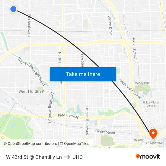 W 43rd St @ Chantilly Ln to UHD map