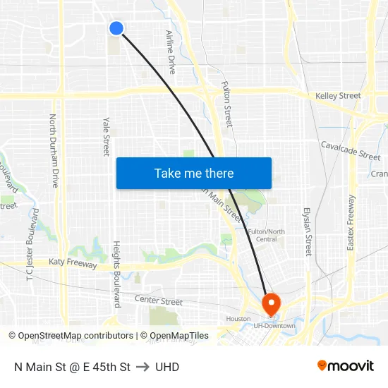N Main St @ E 45th St to UHD map