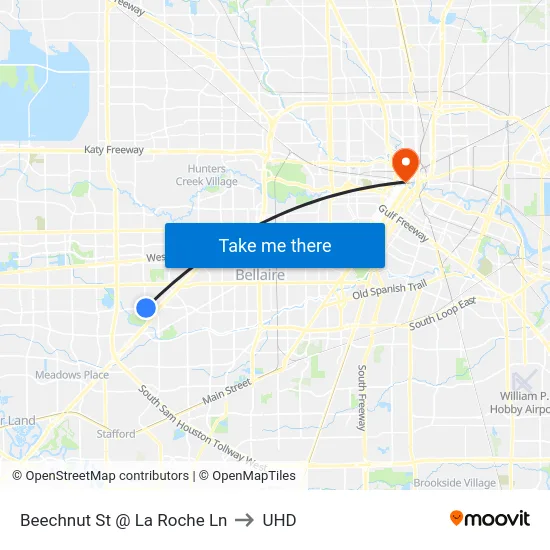 Beechnut St @ La Roche Ln to UHD map