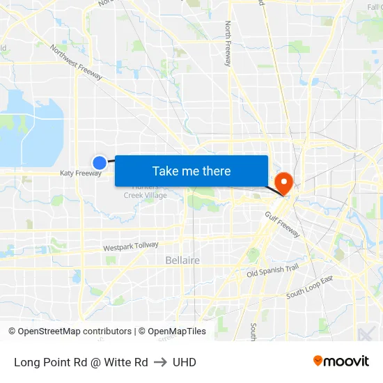 Long Point Rd @ Witte Rd to UHD map