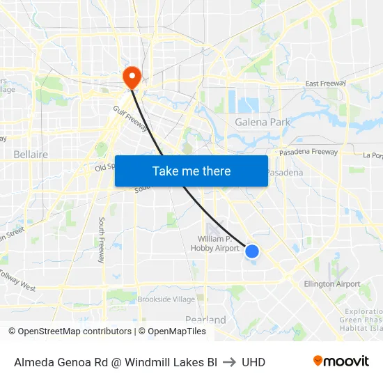 Almeda Genoa Rd @ Windmill Lakes Bl to UHD map