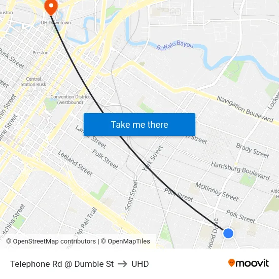 Telephone Rd @ Dumble St to UHD map