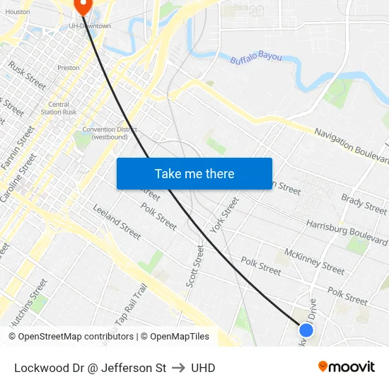 Lockwood Dr @ Jefferson St to UHD map