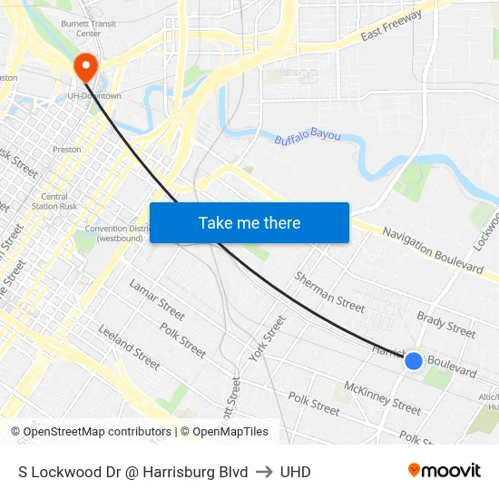 S Lockwood Dr @ Harrisburg Blvd to UHD map