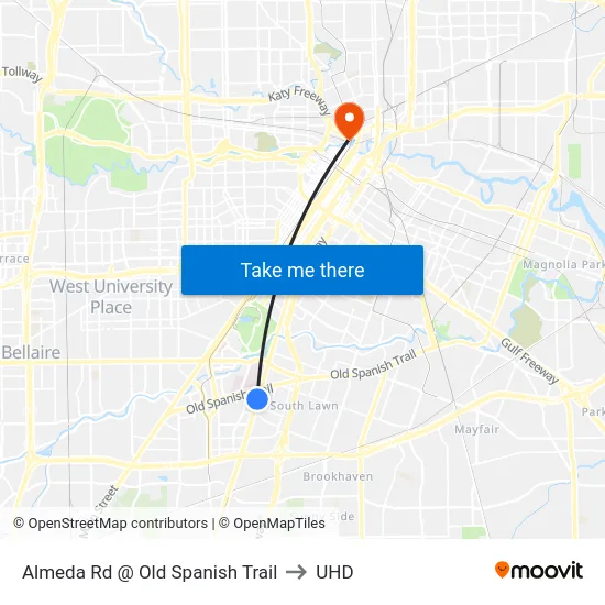 Almeda Rd @ Old Spanish Trail to UHD map