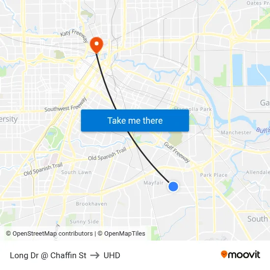 Long Dr @ Chaffin St to UHD map