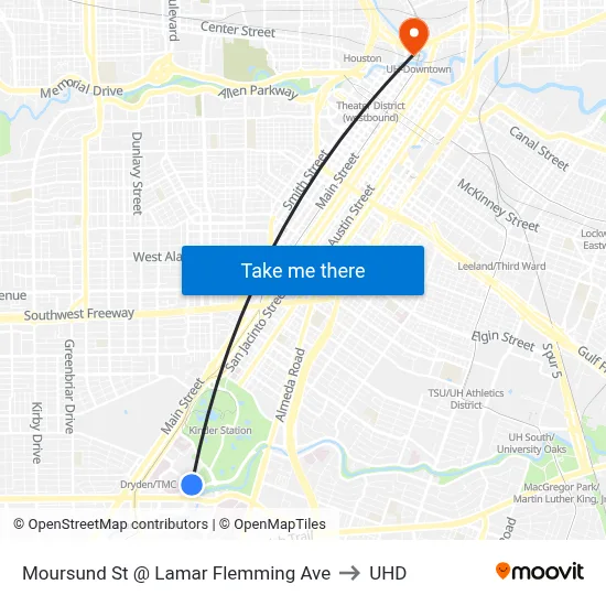 Moursund St @ Lamar Flemming Ave to UHD map