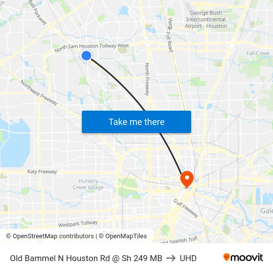 Old Bammel N Houston Rd @ Sh 249 MB to UHD map