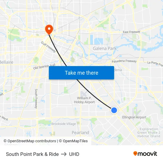 South Point Park & Ride to UHD map