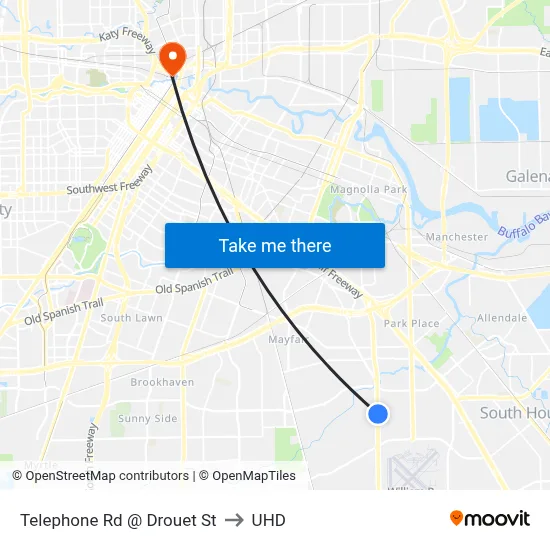 Telephone Rd @ Drouet St to UHD map