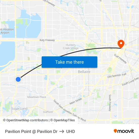 Pavilion Point @ Pavilion Dr to UHD map