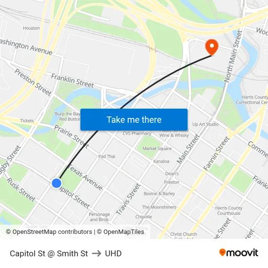 Capitol St @ Smith St to UHD map