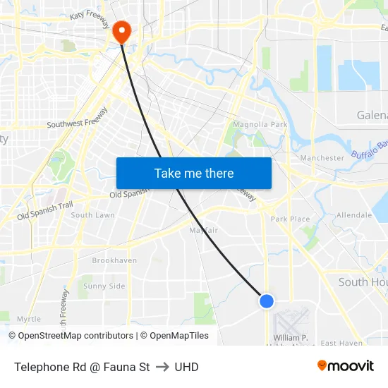 Telephone Rd @ Fauna St to UHD map